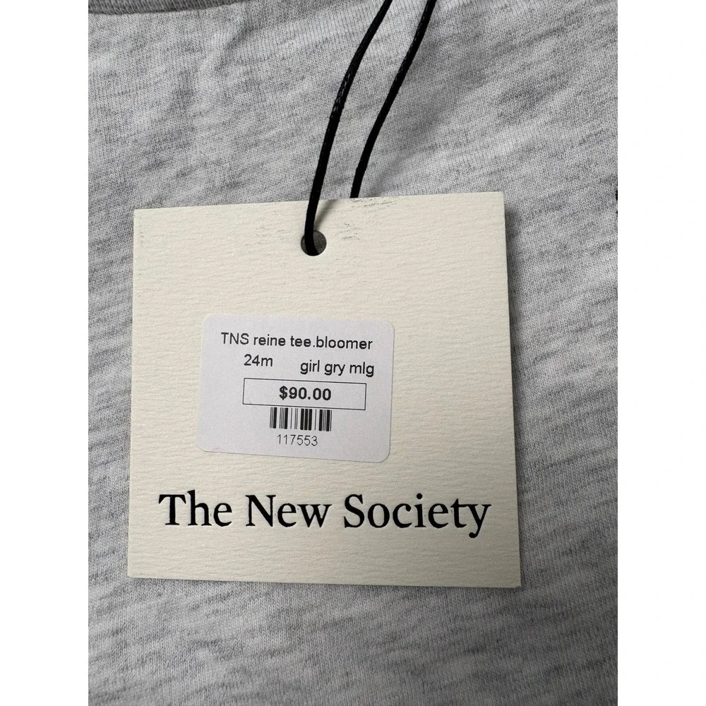 The New‎ Society Baby Gray Melange Reine Special Baby Tee Bloomer NWT Size 24M